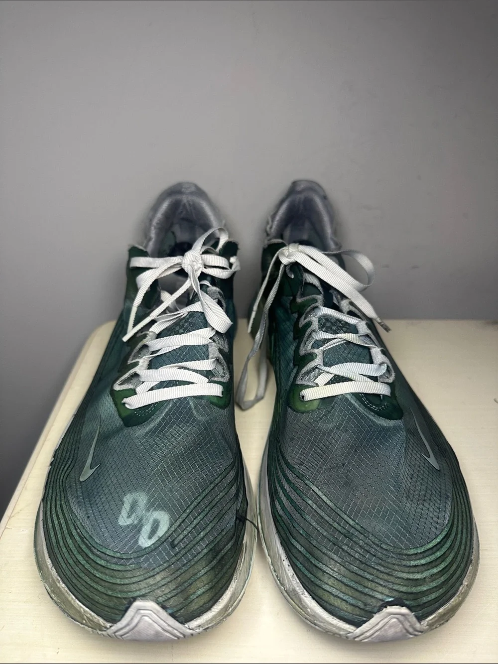 Nike zoom fly sp racing Men’s Dark Green and White Running Sneakers